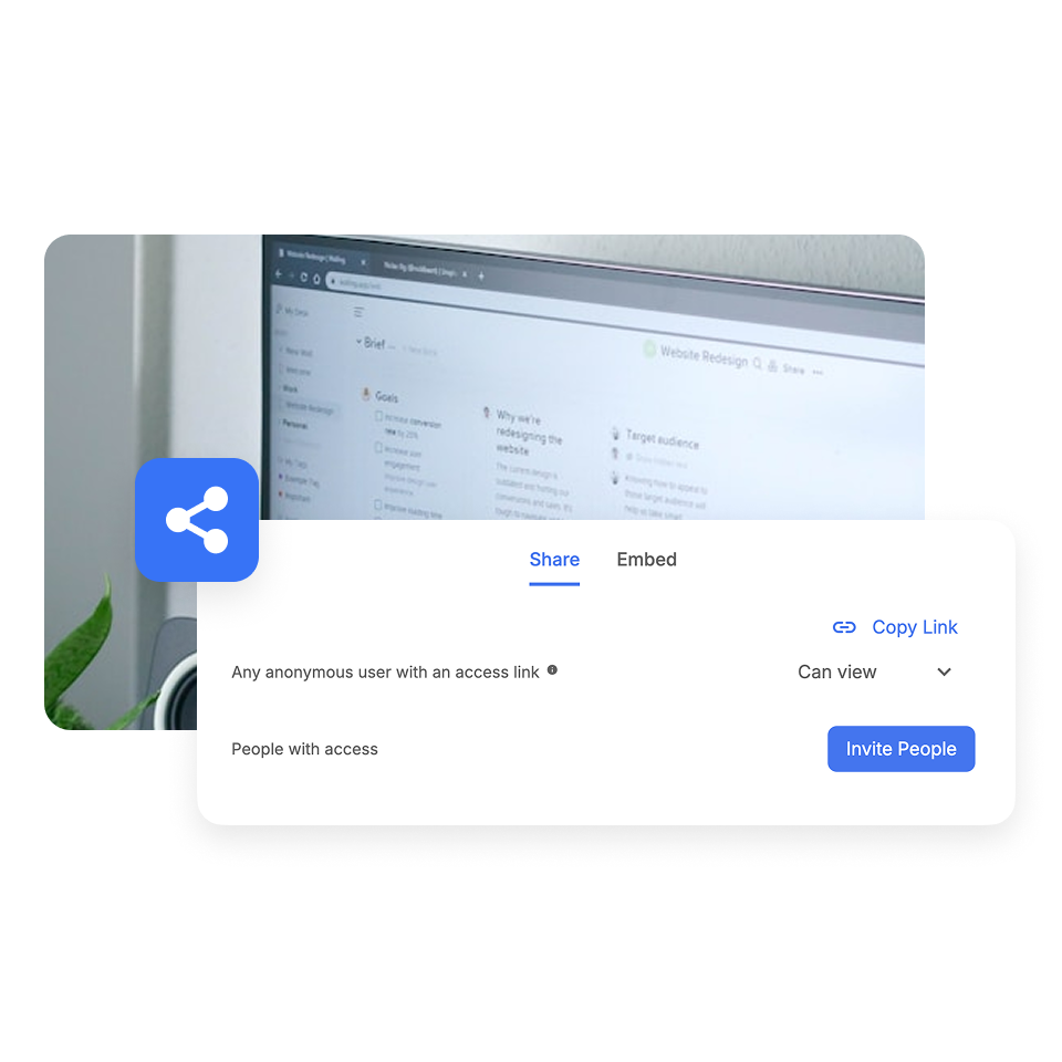 Share support videos directly from Visla’s video help center creator with embed and link copy options.